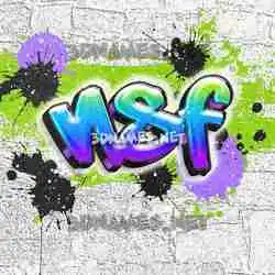nsf in Graffiti Grunge style - 3D name wallpaper