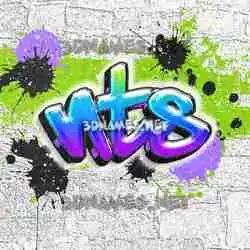 nts in Graffiti Grunge style - 3D name wallpaper