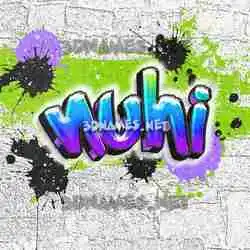nuhi in Graffiti Grunge style - 3D name wallpaper