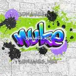 nuke in Graffiti Grunge style - 3D name wallpaper