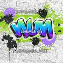 nun in Graffiti Grunge style - 3D name wallpaper