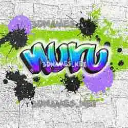nuru in Graffiti Grunge style - 3D name wallpaper