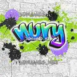 nury in Graffiti Grunge style - 3D name wallpaper