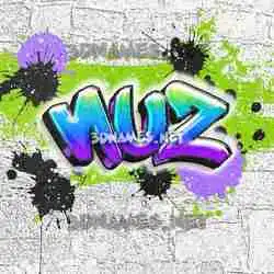 nuz in Graffiti Grunge style - 3D name wallpaper