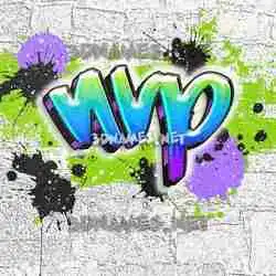 nvp in Graffiti Grunge style - 3D name wallpaper