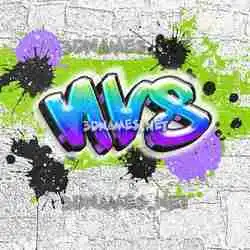 nvs in Graffiti Grunge style - 3D name wallpaper
