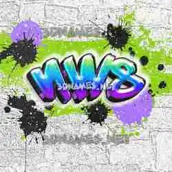 nws in Graffiti Grunge style - 3D name wallpaper