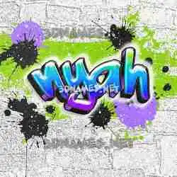 nyah in Graffiti Grunge style - 3D name wallpaper