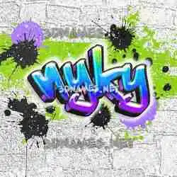 nyky in Graffiti Grunge style - 3D name wallpaper