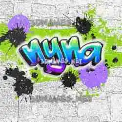 nyna in Graffiti Grunge style - 3D name wallpaper