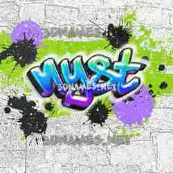 nyst in Graffiti Grunge style - 3D name wallpaper