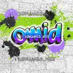 omid in Graffiti Grunge style - 3D name wallpaper