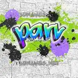 parv in Graffiti Grunge style - 3D name wallpaper
