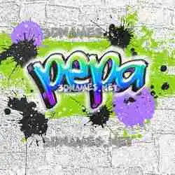 pepa in Graffiti Grunge style - 3D name wallpaper
