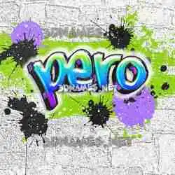 pero in Graffiti Grunge style - 3D name wallpaper