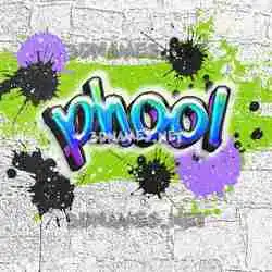phool in Graffiti Grunge style - 3D name wallpaper