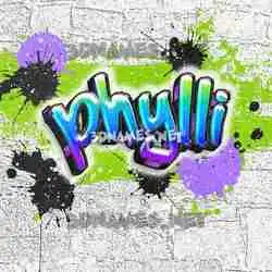 phylli in Graffiti Grunge style - 3D name wallpaper