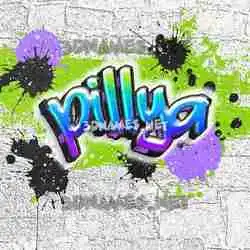 pillya in Graffiti Grunge style - 3D name wallpaper