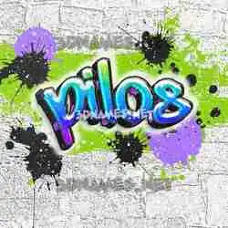pilos in Graffiti Grunge style - 3D name wallpaper