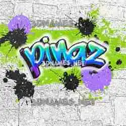 pinaz in Graffiti Grunge style - 3D name wallpaper