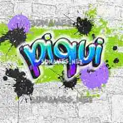 piqui in Graffiti Grunge style - 3D name wallpaper
