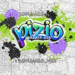 pizio in Graffiti Grunge style - 3D name wallpaper