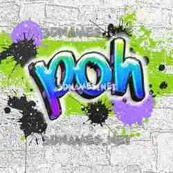 poh in Graffiti Grunge style - 3D name wallpaper