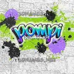 pompi in Graffiti Grunge style - 3D name wallpaper