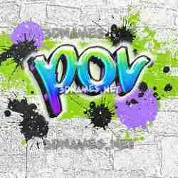 pov in Graffiti Grunge style - 3D name wallpaper