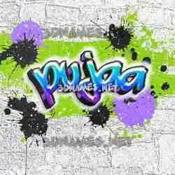 pujaa in Graffiti Grunge style - 3D name wallpaper