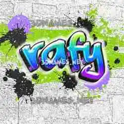 rafy in Graffiti Grunge style - 3D name wallpaper