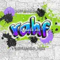 rahf in Graffiti Grunge style - 3D name wallpaper