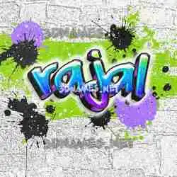 rajal in Graffiti Grunge style - 3D name wallpaper