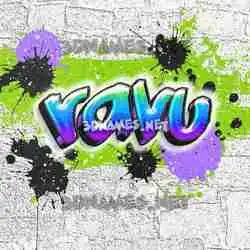 ravu in Graffiti Grunge style - 3D name wallpaper