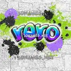rero in Graffiti Grunge style - 3D name wallpaper