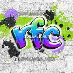 rfc in Graffiti Grunge style - 3D name wallpaper