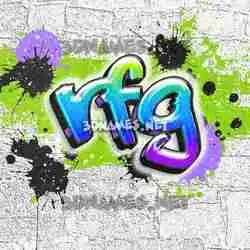 rfg in Graffiti Grunge style - 3D name wallpaper