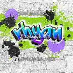 rhyan in Graffiti Grunge style - 3D name wallpaper