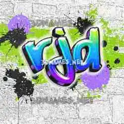 rjd in Graffiti Grunge style - 3D name wallpaper