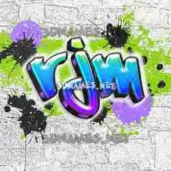 rjm in Graffiti Grunge style - 3D name wallpaper