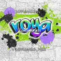 roya in Graffiti Grunge style - 3D name wallpaper