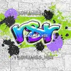 rsr in Graffiti Grunge style - 3D name wallpaper
