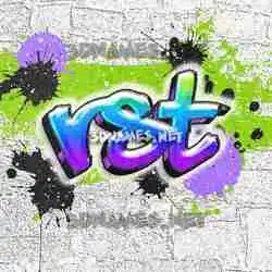 rst in Graffiti Grunge style - 3D name wallpaper