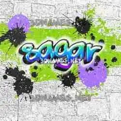 sagar in Graffiti Grunge style - 3D name wallpaper
