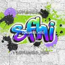 sfhi in Graffiti Grunge style - 3D name wallpaper