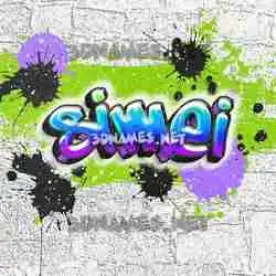 simei in Graffiti Grunge style - 3D name wallpaper