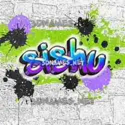 sishu in Graffiti Grunge style - 3D name wallpaper
