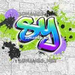 sy in Graffiti Grunge style - 3D name wallpaper