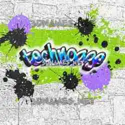 technoage in Graffiti Grunge style - 3D name wallpaper