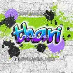 thari in Graffiti Grunge style - 3D name wallpaper